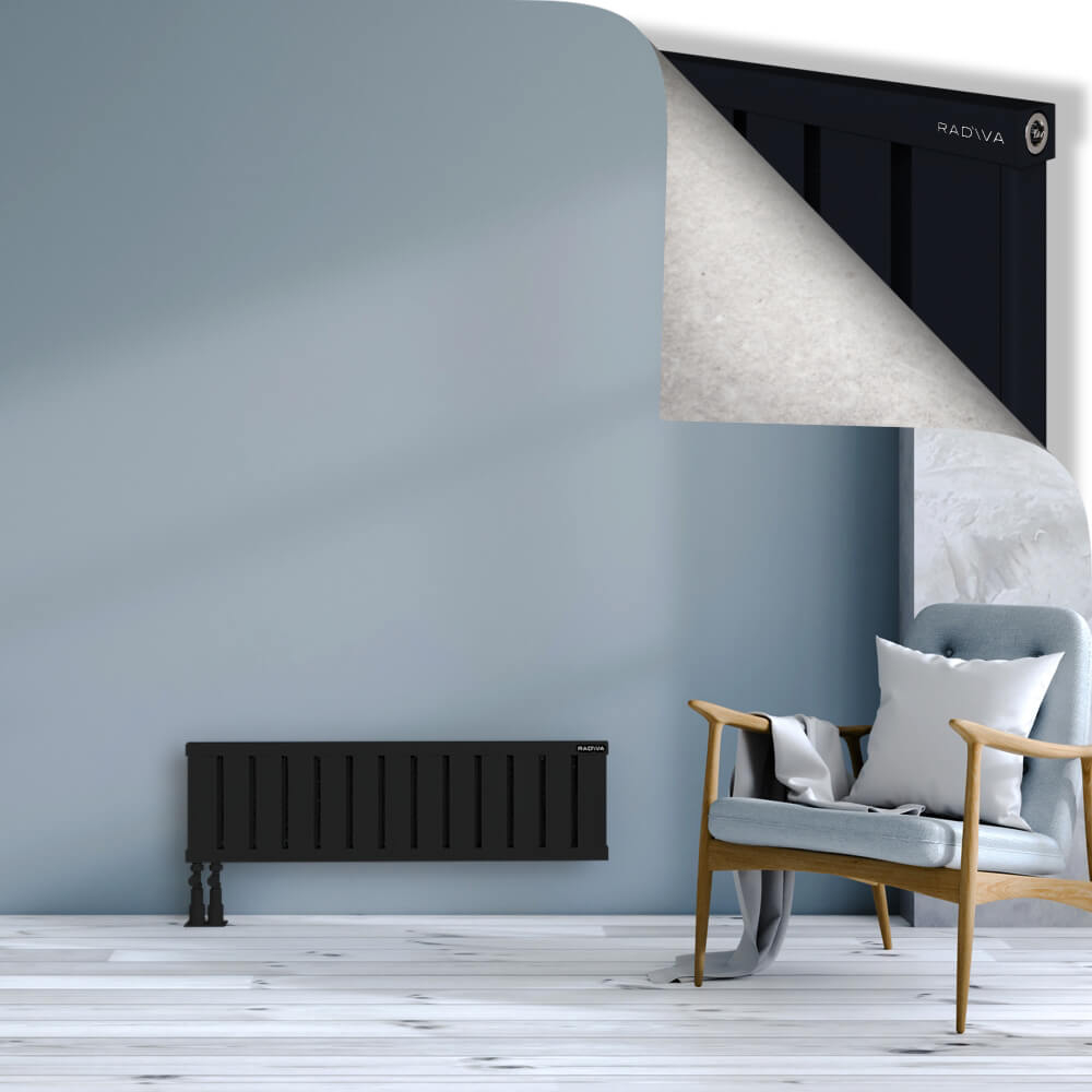 Obi Dekoratif Alüminyum Radyatör 300x1044 Siyah - 4