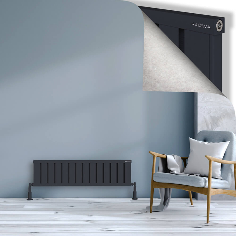Obi Dekoratif Alüminyum Radyatör 300x1124 Koyu Antrasit 