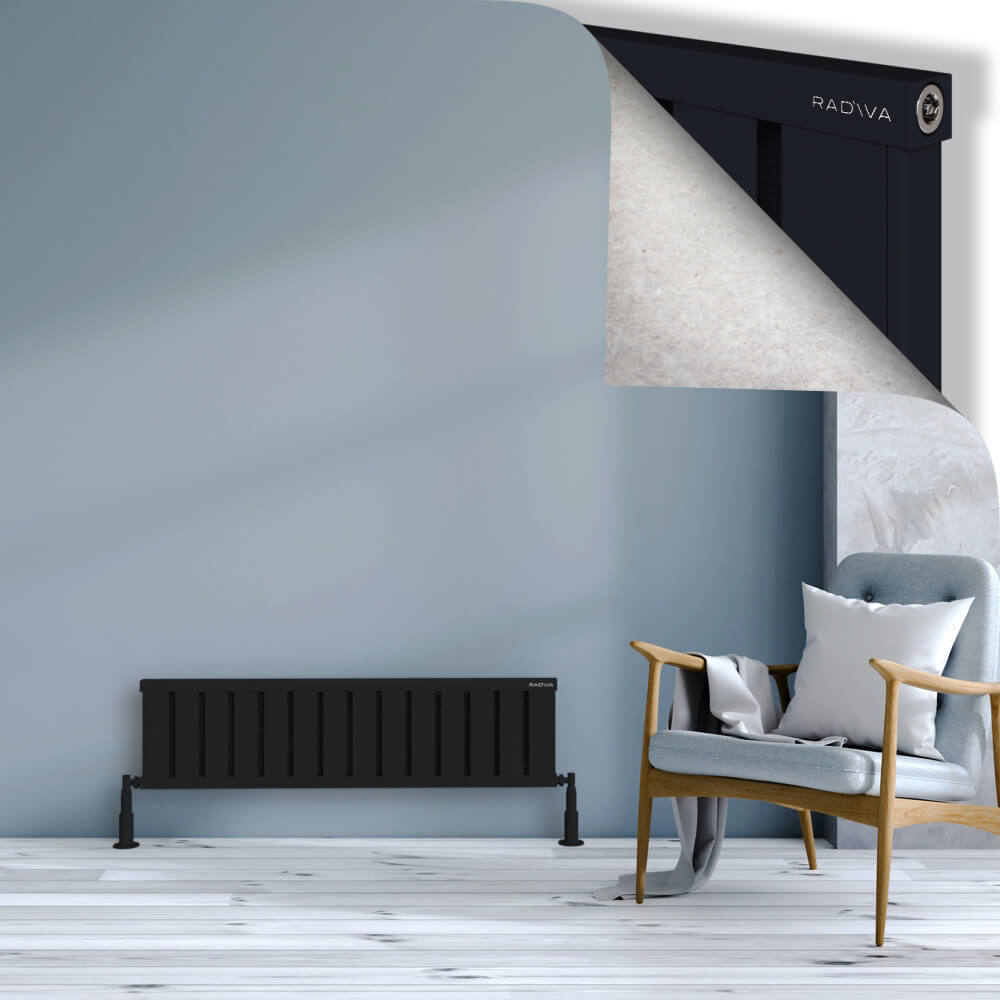 Obi Dekoratif Alüminyum Radyatör 300x1124 Siyah - 1