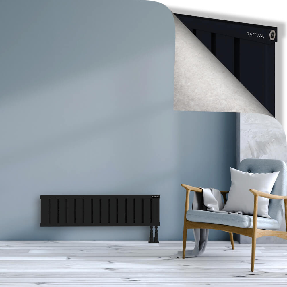 Obi Dekoratif Alüminyum Radyatör 300x1124 Siyah - 3