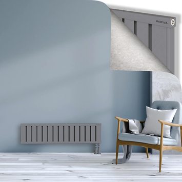 Obi Dekoratif Alüminyum Radyatör 300x1204 Gri Alt Sağ 50mm