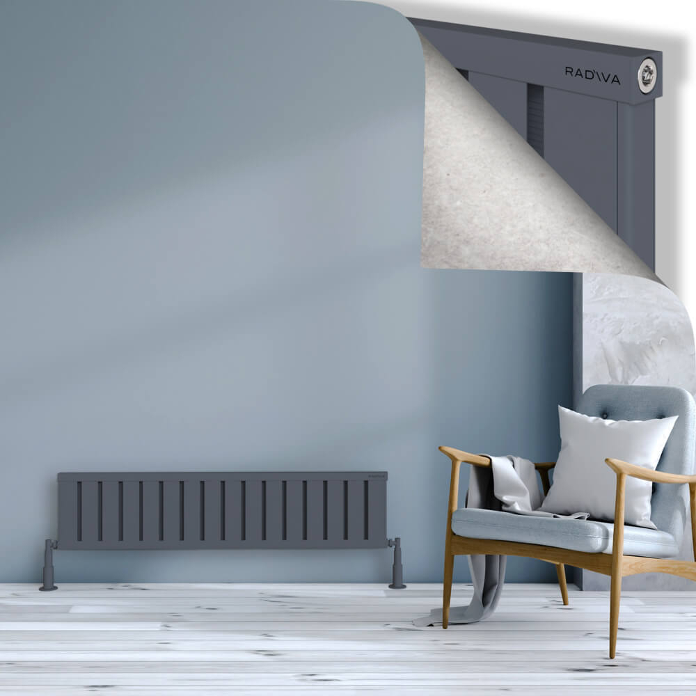 Obi Dekoratif Alüminyum Radyatör 300x1284 Antrasit - 1
