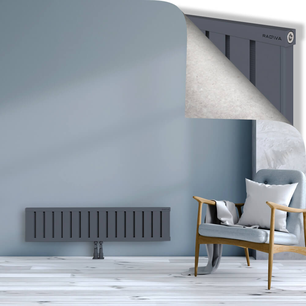 Obi Dekoratif Alüminyum Radyatör 300x1284 Antrasit - 2