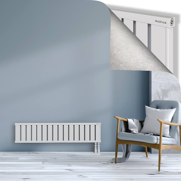 Obi Dekoratif Alüminyum Radyatör 300x1284 Beyaz Alt Sağ 50mm
