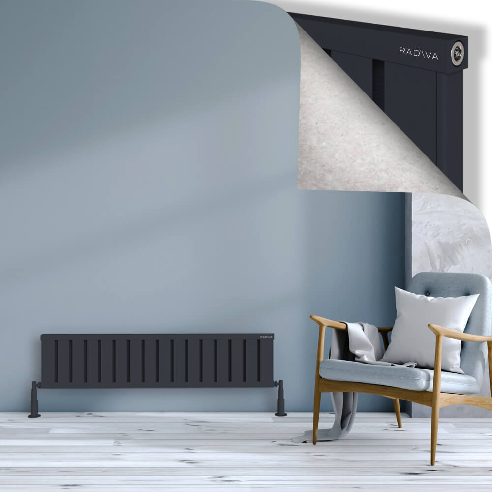 Obi Dekoratif Alüminyum Radyatör 300x1284 Koyu Antrasit - 1