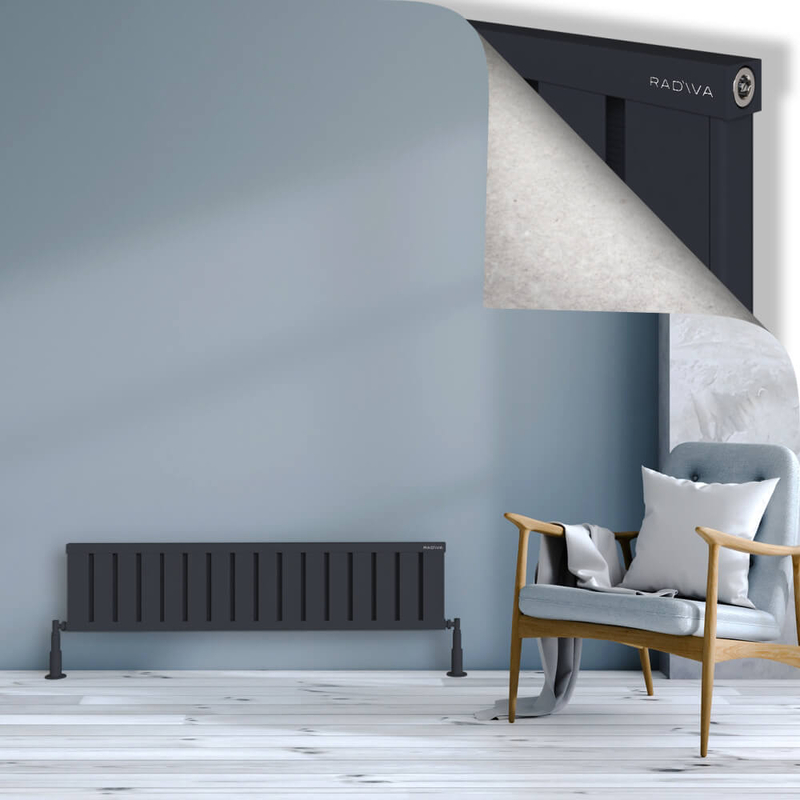 Obi Dekoratif Alüminyum Radyatör 300x1284 Koyu Antrasit 