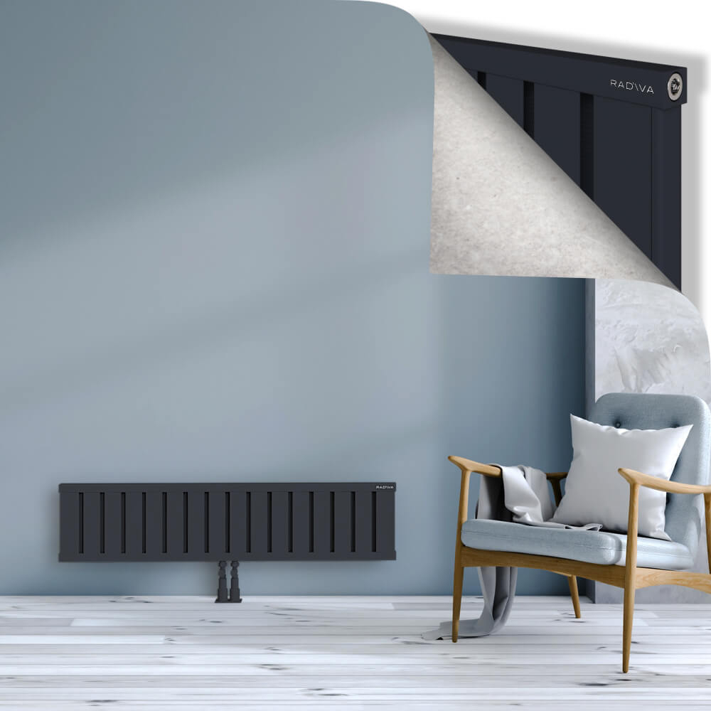 Obi Dekoratif Alüminyum Radyatör 300x1284 Koyu Antrasit - 2