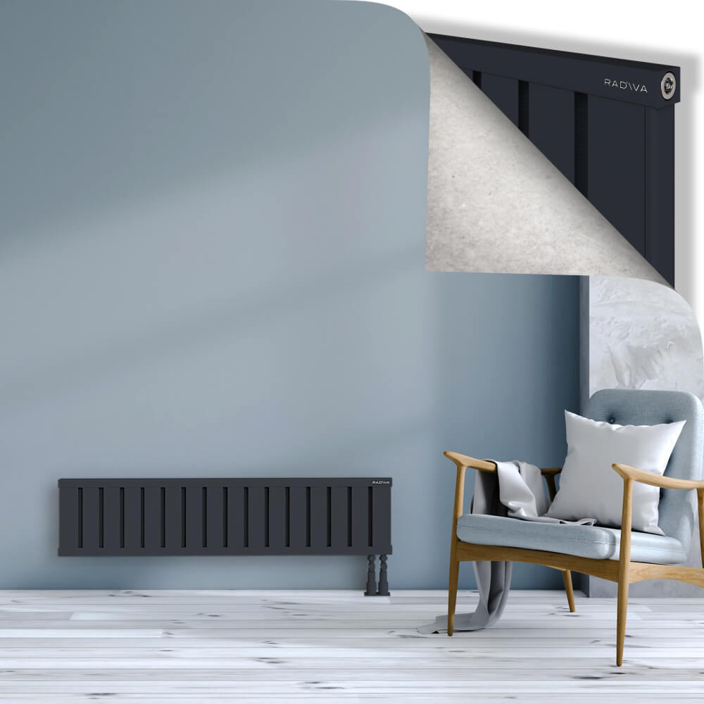 Obi Dekoratif Alüminyum Radyatör 300x1284 Koyu Antrasit - 3
