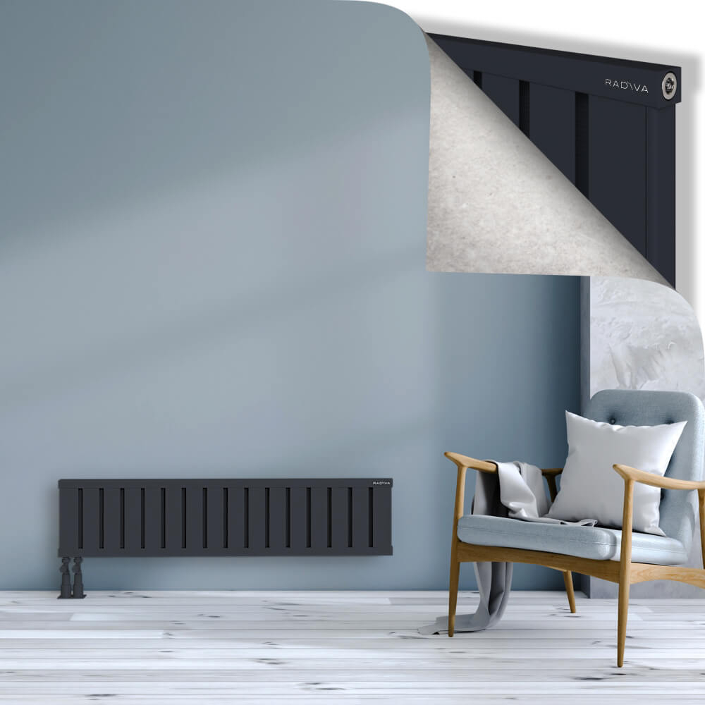 Obi Dekoratif Alüminyum Radyatör 300x1284 Koyu Antrasit - 4