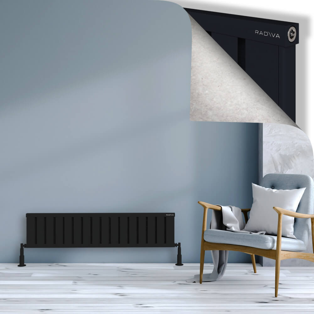 Obi Dekoratif Alüminyum Radyatör 300x1284 Siyah - 1
