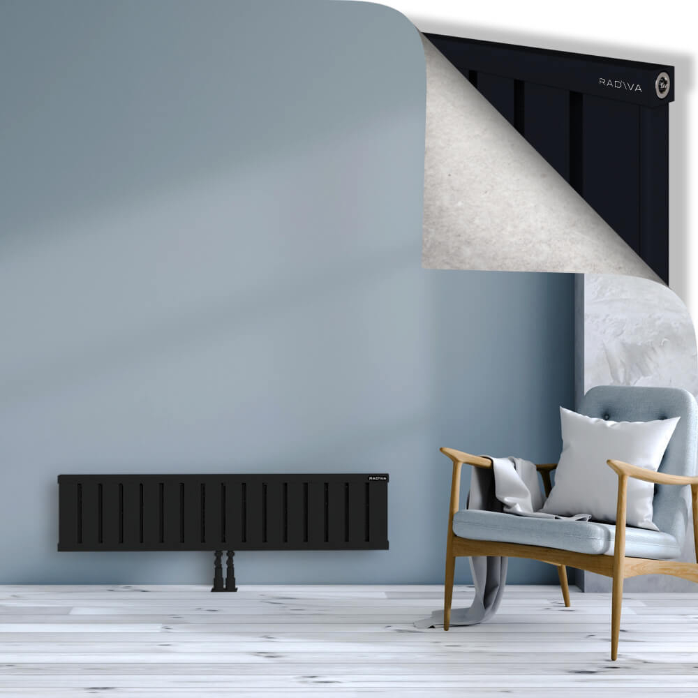 Obi Dekoratif Alüminyum Radyatör 300x1284 Siyah - 2