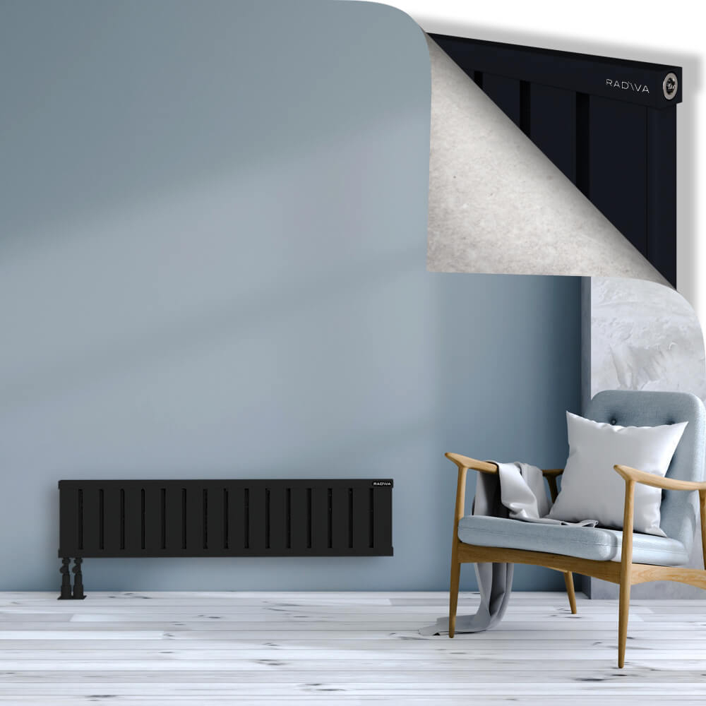 Obi Dekoratif Alüminyum Radyatör 300x1284 Siyah - 4