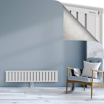 Obi Dekoratif Alüminyum Radyatör 300x1364 Beyaz Alt Orta 50mm