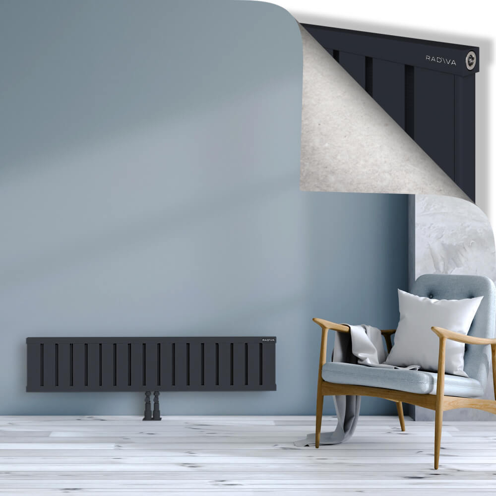 Obi Dekoratif Alüminyum Radyatör 300x1364 Koyu Antrasit - 2