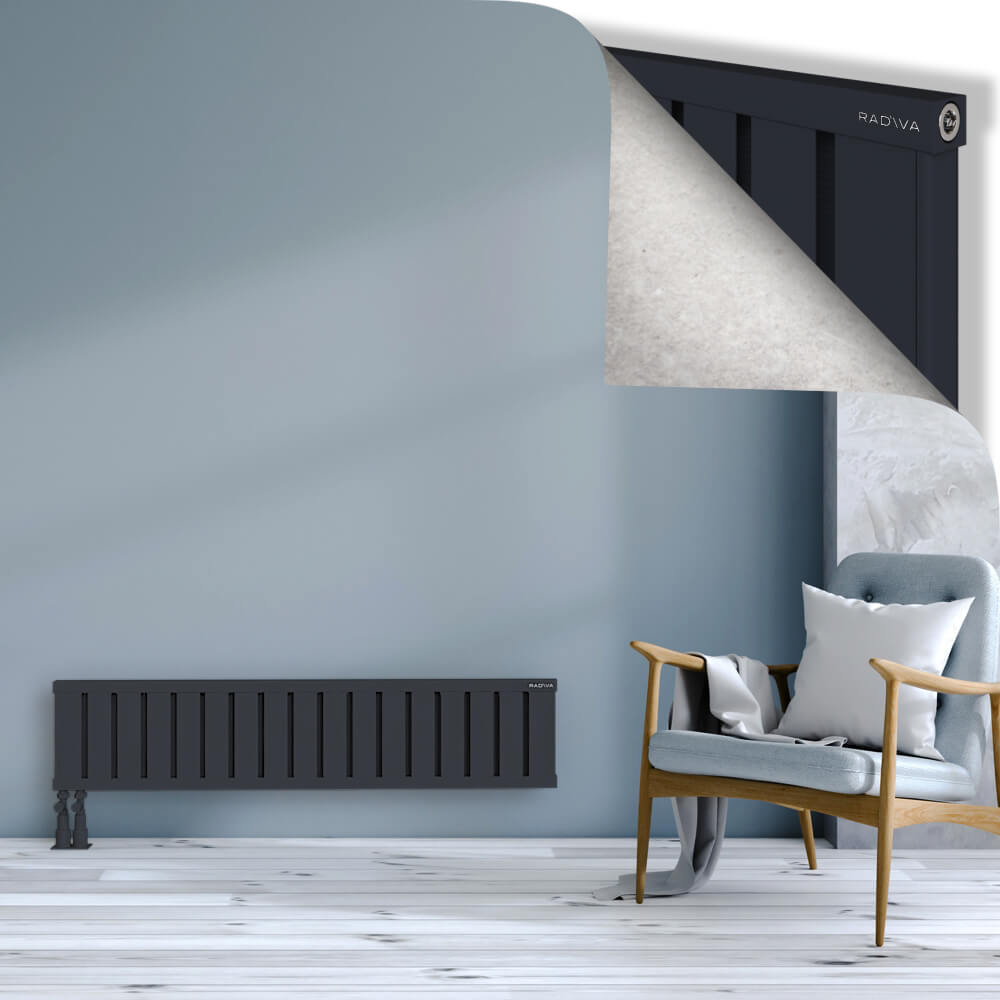 Obi Dekoratif Alüminyum Radyatör 300x1364 Koyu Antrasit - 4
