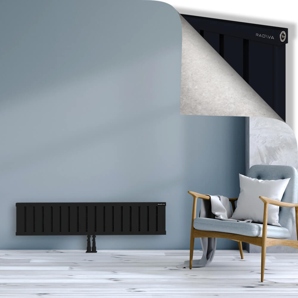 Obi Dekoratif Alüminyum Radyatör 300x1364 Siyah - 2