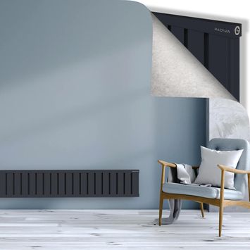 Obi Dekoratif Alüminyum Radyatör 300x1524 Koyu Antrasit Alt Sol 50mm