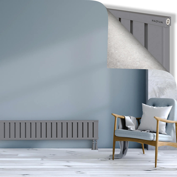Obi Dekoratif Alüminyum Radyatör 300x1604 Gri Alt Sağ 50mm