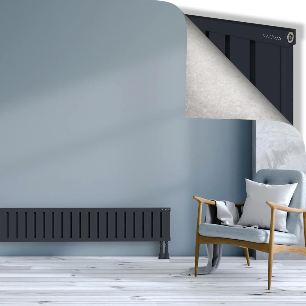 Obi Dekoratif Alüminyum Radyatör 300x2084 Koyu Antrasit - 3
