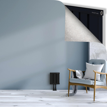 Obi Dekoratif Alüminyum Radyatör 300x244 Siyah Alt Orta 50mm