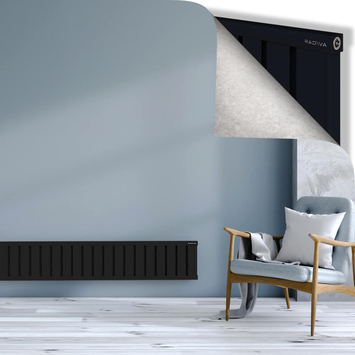 Obi Dekoratif Alüminyum Radyatör 300x2564 Siyah Alt Sol 50mm