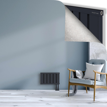 Obi Dekoratif Alüminyum Radyatör 300x484 Koyu Antrasit Alt Sağ 50mm