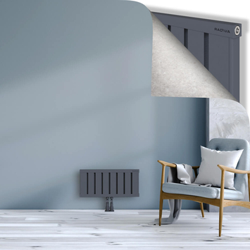 Obi Dekoratif Alüminyum Radyatör 300x644 Antrasit Alt Orta 50mm