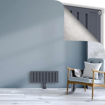 Obi Dekoratif Alüminyum Radyatör 300x724 Antrasit Alt Orta 50mm