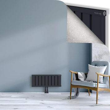 Obi Dekoratif Alüminyum Radyatör 300x724 Koyu Antrasit Alt Orta 50mm