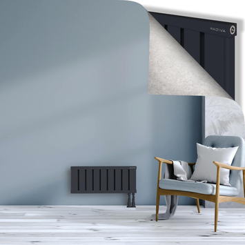 Obi Dekoratif Alüminyum Radyatör 300x724 Koyu Antrasit Alt Sağ 50mm