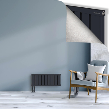 Obi Dekoratif Alüminyum Radyatör 300x724 Koyu Antrasit Alt Sol 50mm