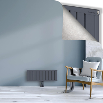 Obi Dekoratif Alüminyum Radyatör 300x804 Antrasit Alt Orta 50mm