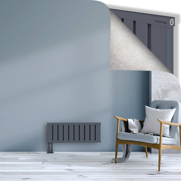 Obi Dekoratif Alüminyum Radyatör 300x804 Antrasit Alt Sol 50mm