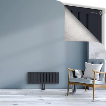Obi Dekoratif Alüminyum Radyatör 300x804 Koyu Antrasit Alt Orta 50mm