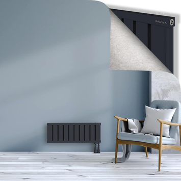 Obi Dekoratif Alüminyum Radyatör 300x804 Koyu Antrasit Alt Sağ 50mm