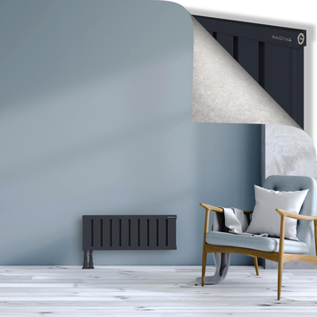 Obi Dekoratif Alüminyum Radyatör 300x804 Koyu Antrasit Alt Sol 50mm