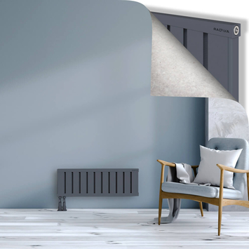 Obi Dekoratif Alüminyum Radyatör 300x884 Antrasit Alt Sol 50mm