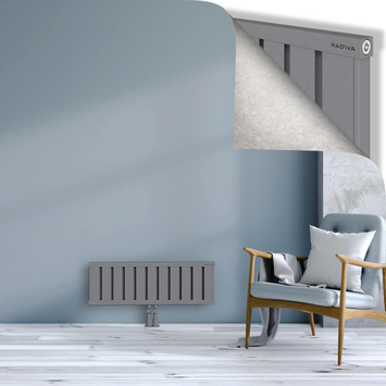 Obi Dekoratif Alüminyum Radyatör 300x884 Gri Alt Orta 50mm