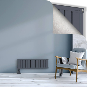 Obi Dekoratif Alüminyum Radyatör 300x964 Antrasit Alt Sol 50mm