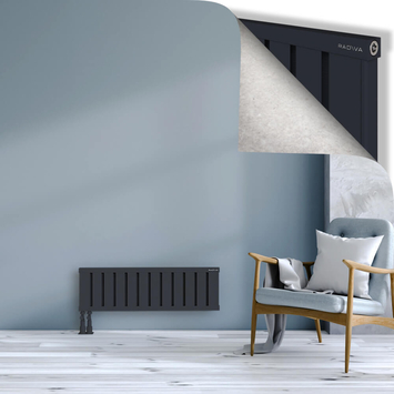 Obi Dekoratif Alüminyum Radyatör 300x964 Koyu Antrasit Alt Sol 50mm