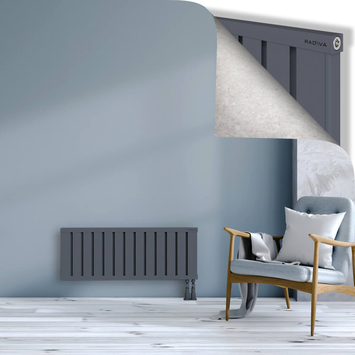 Obi Dekoratif Alüminyum Radyatör 400x1044 Antrasit Alt Sağ 50mm