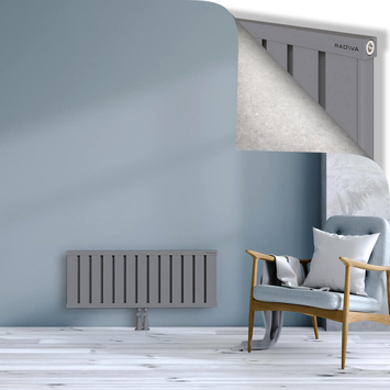 Obi Dekoratif Alüminyum Radyatör 400x1044 Gri Alt Orta 50mm