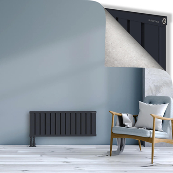 Obi Dekoratif Alüminyum Radyatör 400x1044 Koyu Antrasit Alt Sol 50mm