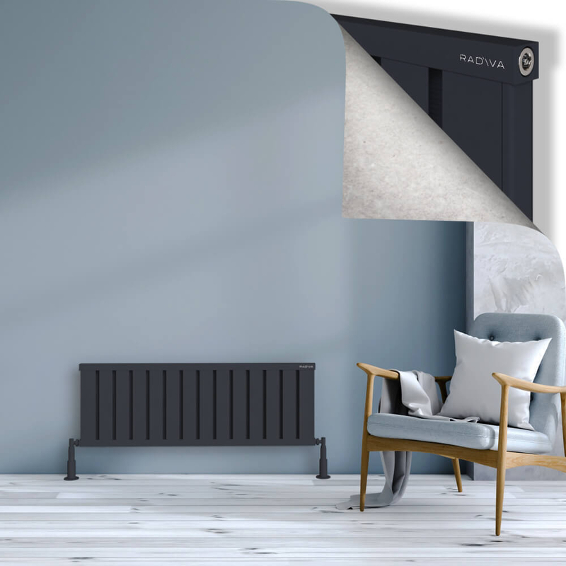 Obi Dekoratif Alüminyum Radyatör 400x1124 Koyu Antrasit 