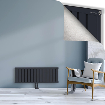 Obi Dekoratif Alüminyum Radyatör 400x1124 Koyu Antrasit Alt Orta 50mm