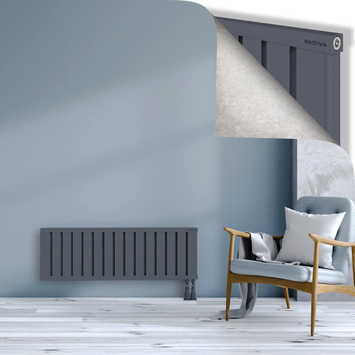 Obi Dekoratif Alüminyum Radyatör 400x1204 Antrasit Alt Sağ 50mm