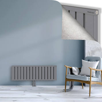 Obi Dekoratif Alüminyum Radyatör 400x1204 Gri Alt Orta 50mm