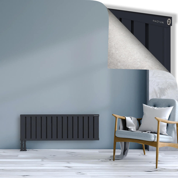 Obi Dekoratif Alüminyum Radyatör 400x1204 Koyu Antrasit Alt Sol 50mm
