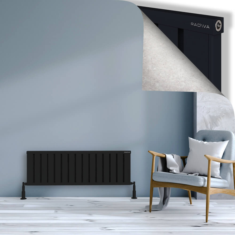 Obi Dekoratif Alüminyum Radyatör 400x1204 Siyah 