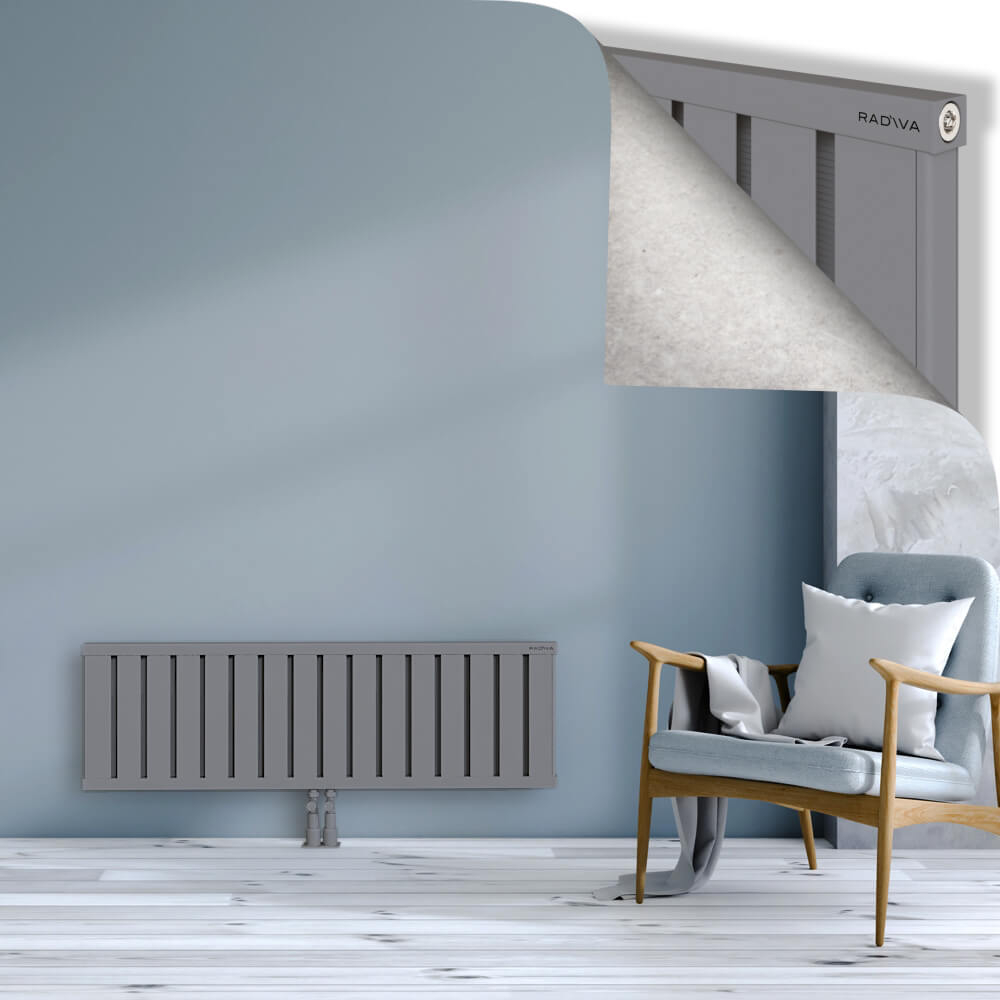 Obi Dekoratif Alüminyum Radyatör 400x1284 Gri - 2